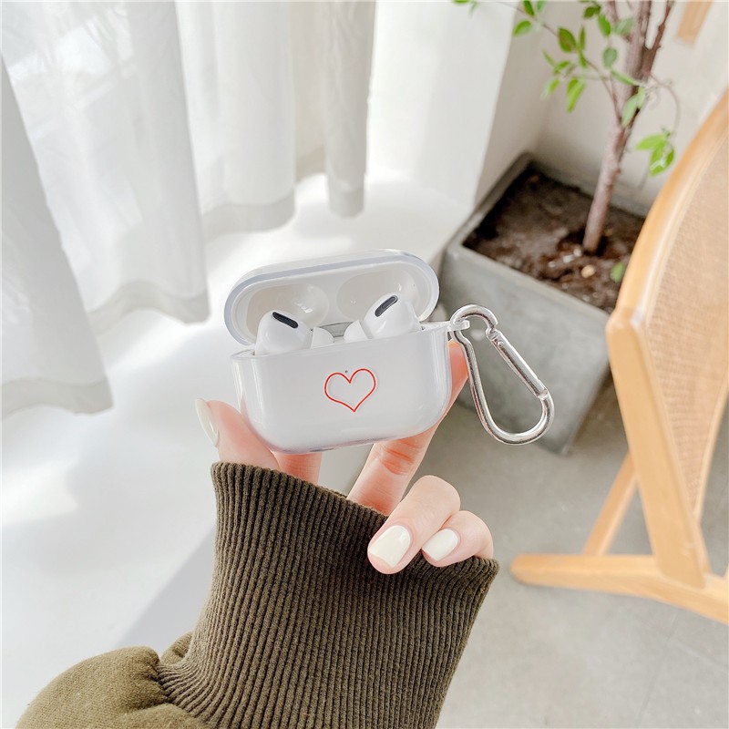 Vỏ hộp tai nghe không dây hình trái tim đơn giản cho AirPods Pro AirPods 1/2 | BigBuy360 - bigbuy360.vn
