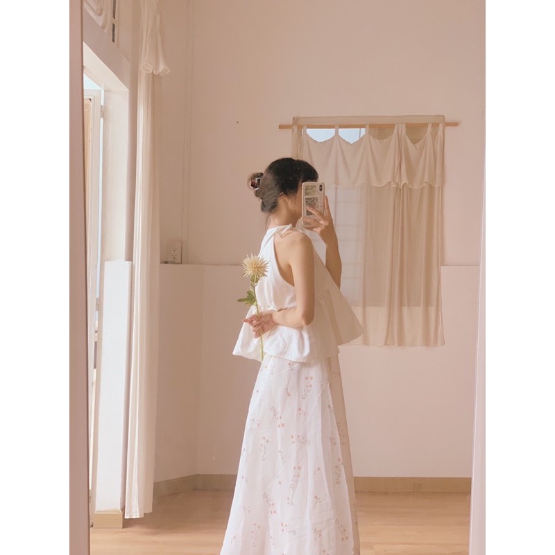 Yếm linen Ý Thơ thêu hoa - 0303Studio ✿ | BigBuy360 - bigbuy360.vn