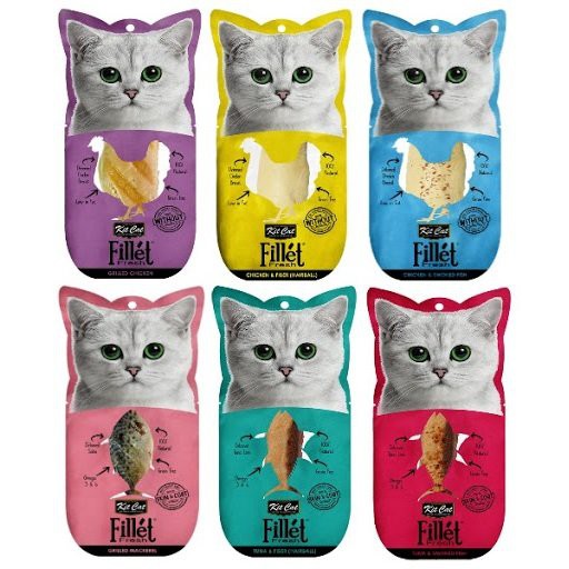 Kit cat fillet - Thịt miếng phi lê nhiều vị kitcat thức ăn dặm cho mèo 30g