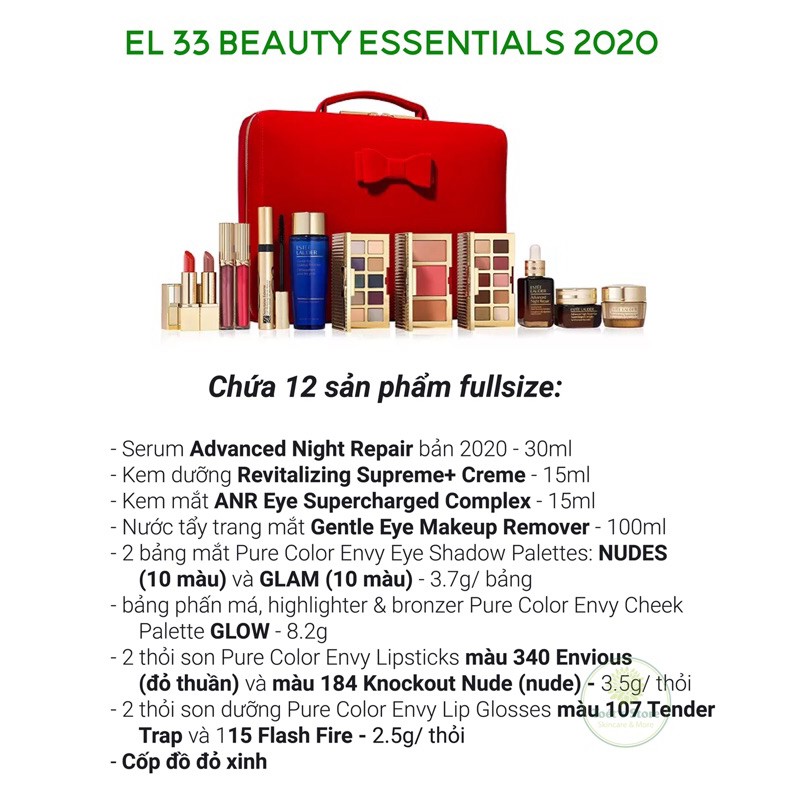 Bộ dưỡng da và trang điểm Estee Lauder 33 Beauty Essentials