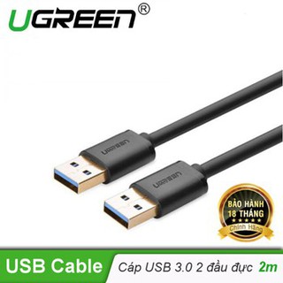 Cáp usb 3.0 hai đầu đực dài 2m ugreen 10371 chính hãng