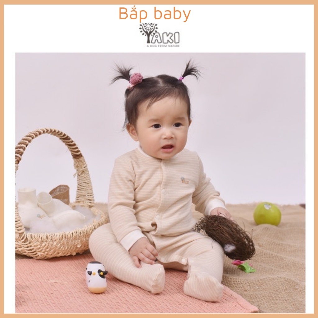 Body cho bé sơ sinh YAKI bộ body sơ sinh có bàn và không có bàn chất vải cotton origanic an toàn cho bé cho bé 0 9 tháng