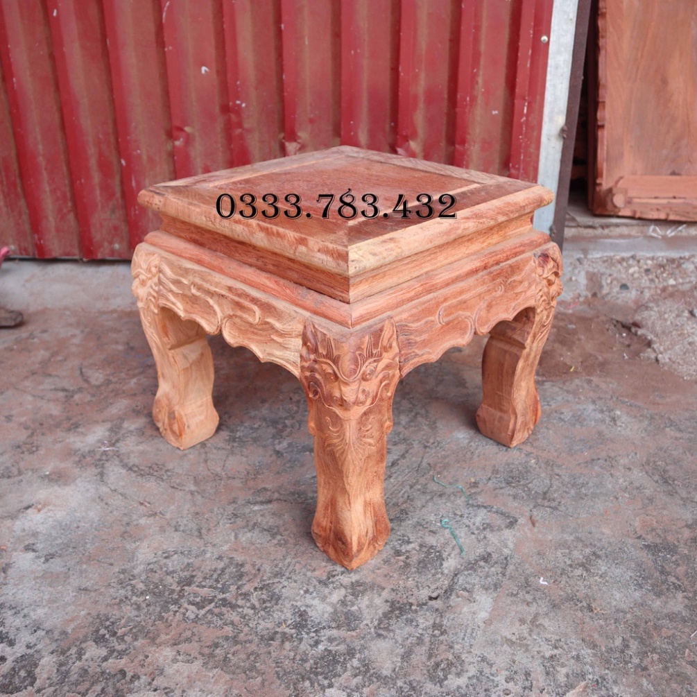ĐÔN GHẾ NGỒI QUỐC CHIỆN GỖ HƯƠNG MẶT 35 CAO 40