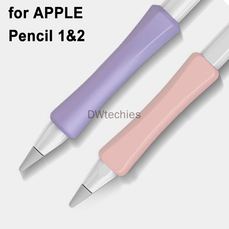 Set 2 vỏ bọc silicone chống trượt cho bút cảm ứng Apple Pencil 1 &amp; 2 Grip Holder