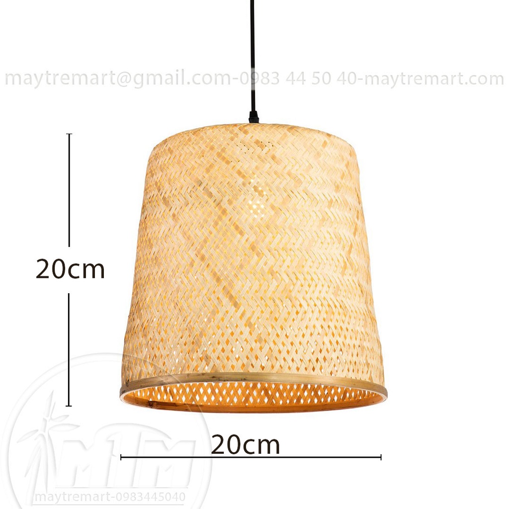 Đèn tre MTDT64 - Đèn mây tre l Đèn trang trí l Đèn treo thả