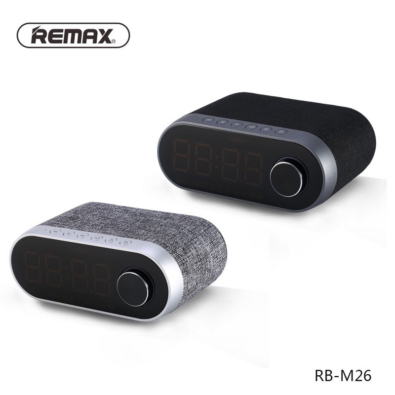 [Mã 159ELSALE hoàn 7% đơn 300K] LOA BLUETOOTH REMAX RB M26 KIÊM ĐỒNG HỒ VÀ BÁO THỨC