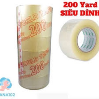 Băng dính 200y lõi mỏng 5li đóng hàng giá rẻ, chất lượng - băng keo trong gói hàng
