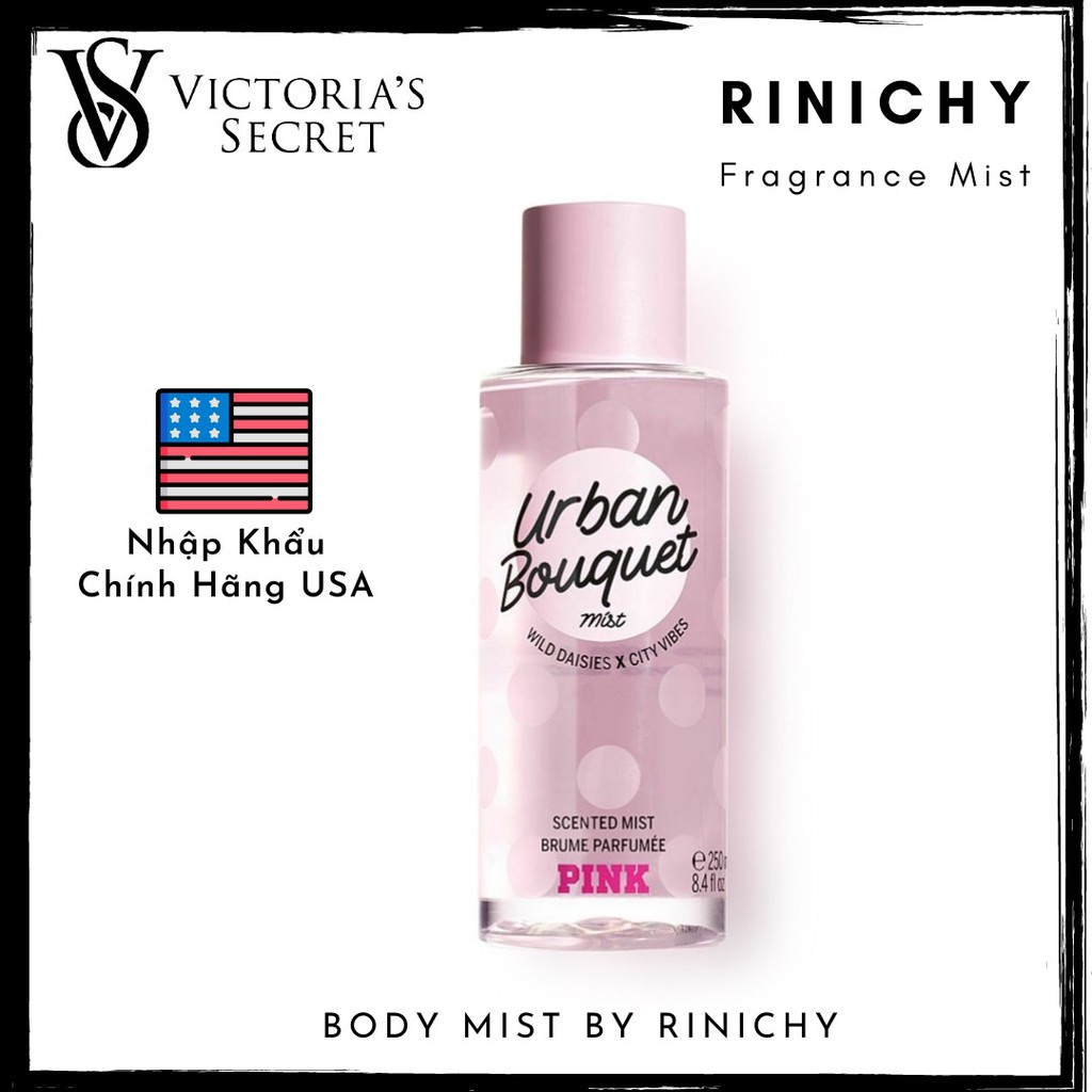 [New-Thơm nhẹ nhàng, sâu lắng] Body Mist Victoria Secret Urban Bouquet | Thế Giới Skin Care