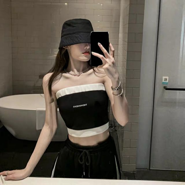 Quần jogger suông ống rộng phối đen line trắng hiphop dance, gym unisex