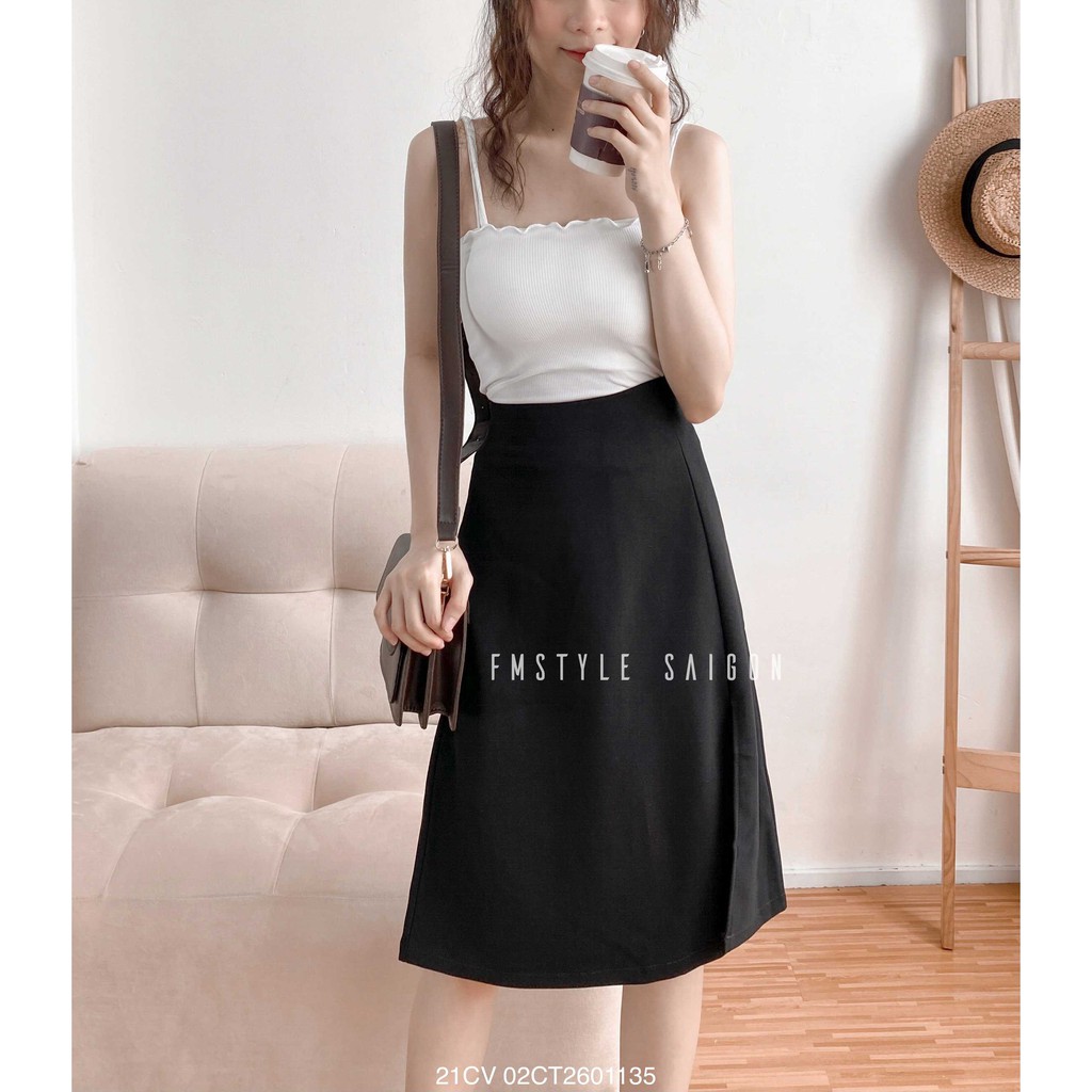 Chân váy dài trơn xẻ tà Ulzzang thời trang nữ Fmstyle Saigon 21CV06CT1101 | BigBuy360 - bigbuy360.vn