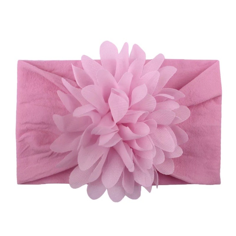 turban băng đô dạng vòng 1 bông hoa cúc nhiều cánh cho bé gái 14 màu ms10241