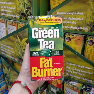 DATE T10.22 Viên Uống Giảm Cân Trà Xanh Green Tea Fat Burner 200v - Mỹ