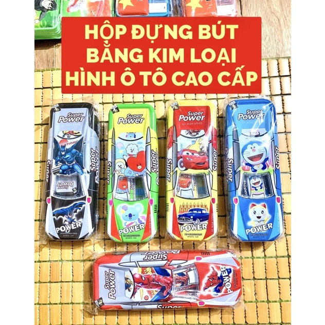 HỘP ĐỰNG BÚT BẰNG KIM LOẠI HÌNH Ô TÔ .CÓ KÈM BẢNG CỬU CHƯƠNG VÀ HỘP ĐỰNG PHẤN BÊN TRONG