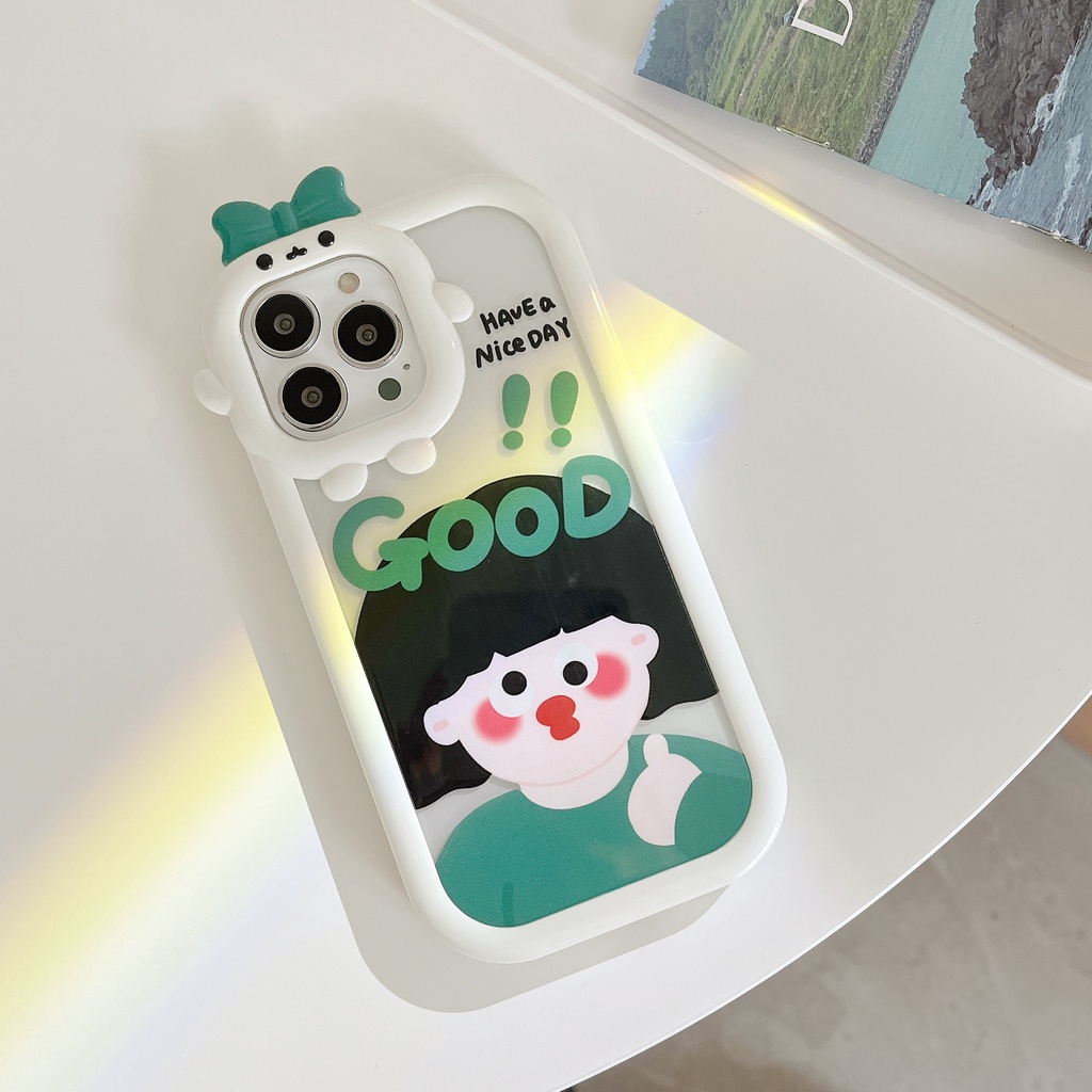 Ốp Điện Thoại Silicone Mềm Hình Cô Gái/Quái Vật Vui Nhộn 2 Trong 1 Cho iPhone 13 12Promax xsmax 11 xr 13PRO