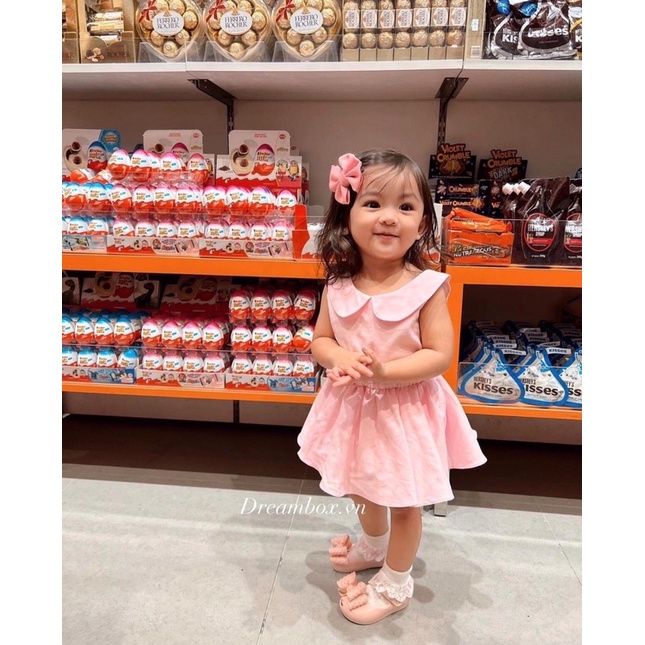 Giày thơm Mini Melissa Nơ chấm hồng cho bé gái