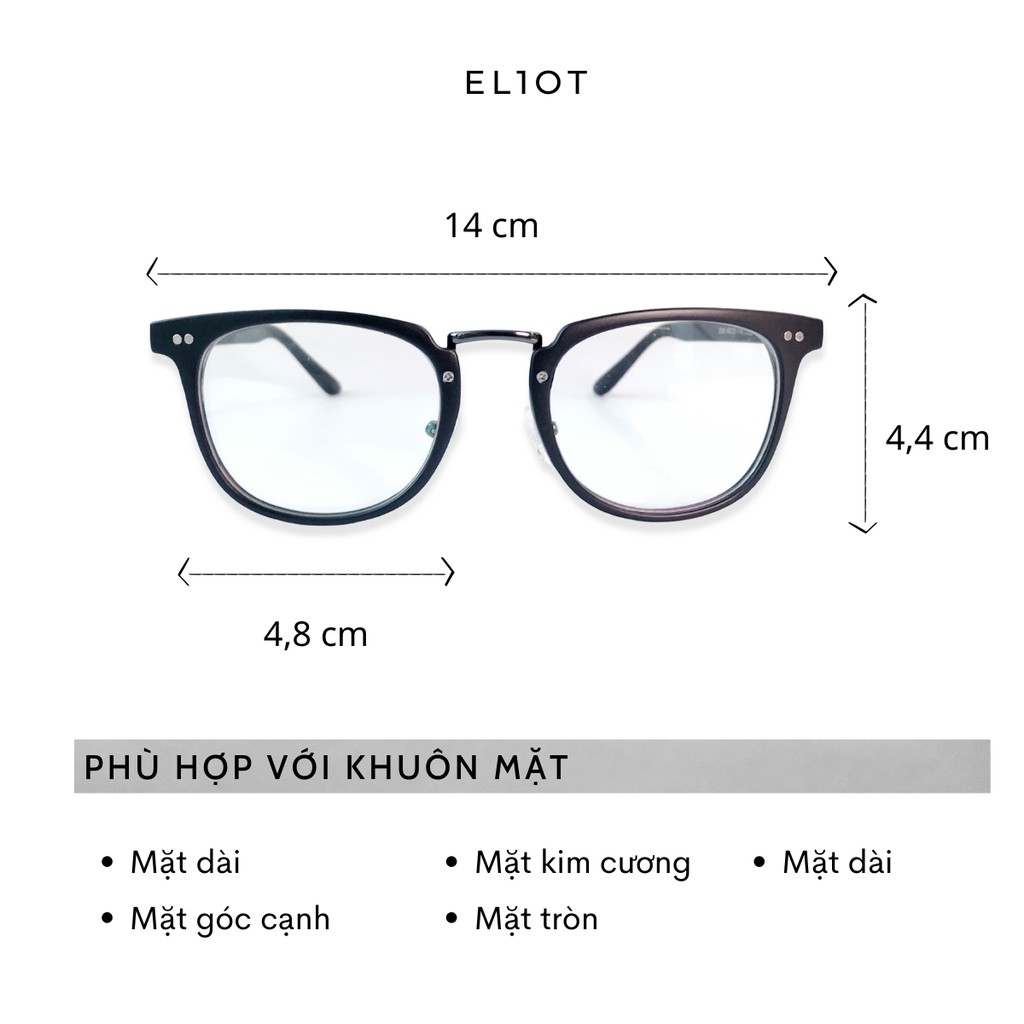 Gọng kính cận Plain Glasses gọng kính nam, nữ kính mắt thời trang Unisex | BigBuy360 - bigbuy360.vn