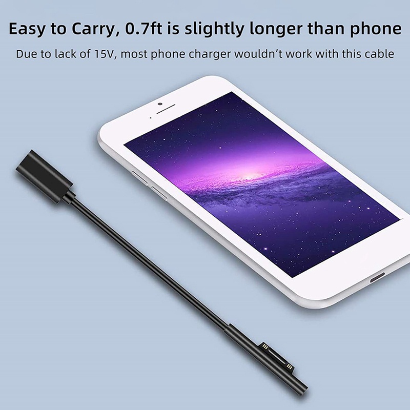 Bề Mặt Cáp Sạc Kết Nối usb Type-c Cho surface pro7 go2 pro6 5 / 4 / 3 laptop1 / 2 / 3