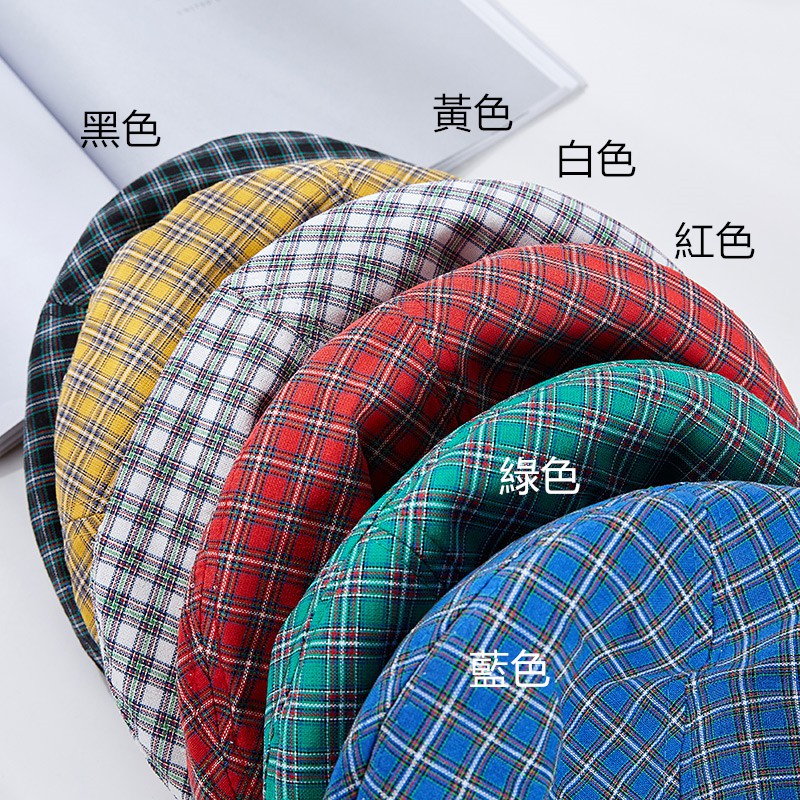 Mũ Beret Mỏng Mềm Thoáng Khí Kẻ Sọc Caro Phong Cách Nhật Bản Dễ Phối Đồ Thời Trang Mùa Hè Cho Nữ