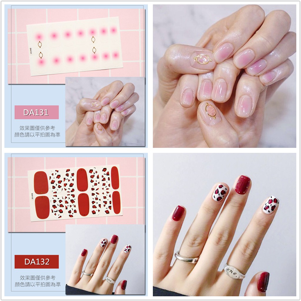 Nhãn dán trang trí móng DA129-144 họa tiết 3D tự dính chống nước