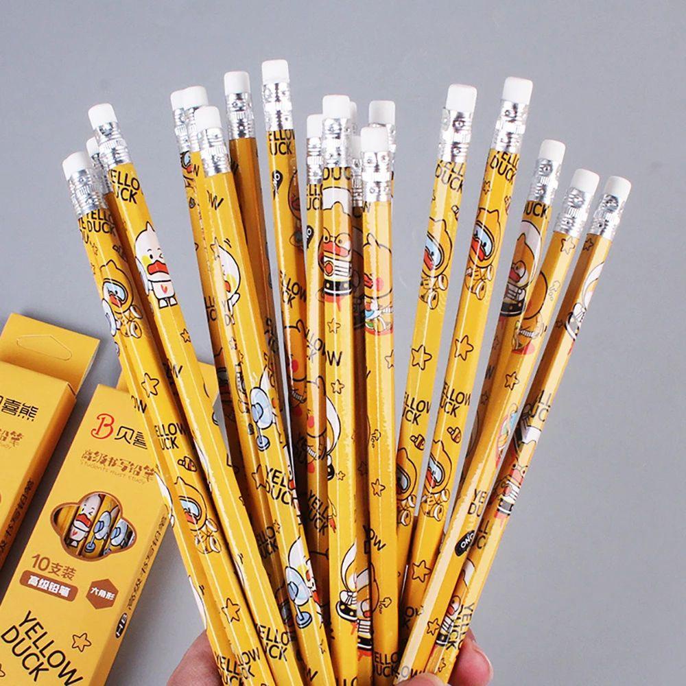 Set 10 Bút Chì Gỗ Kèm Gôm Tẩy Dễ Thương