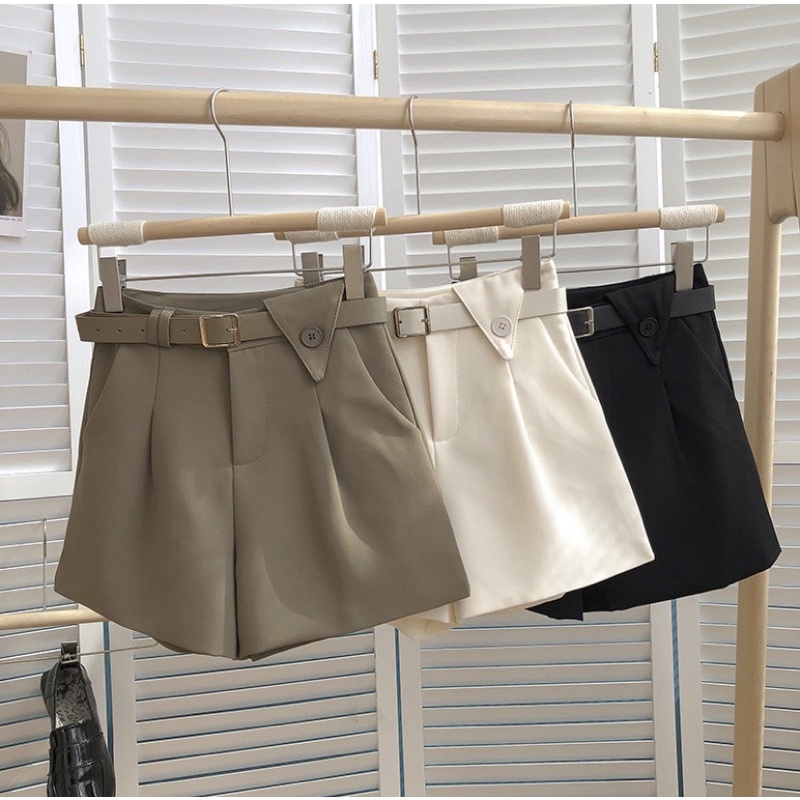 ( Ảnh thật) Quần short lưng cao chất tuyết mưa hot hit 3 màu