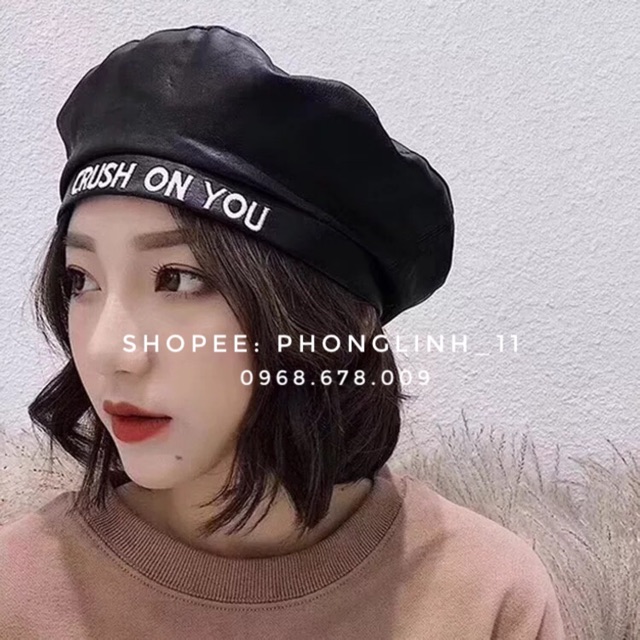 [ SẴN ] MŨ NỒI DA CÁ TÍNH CHỮ CRUSH ON YOU