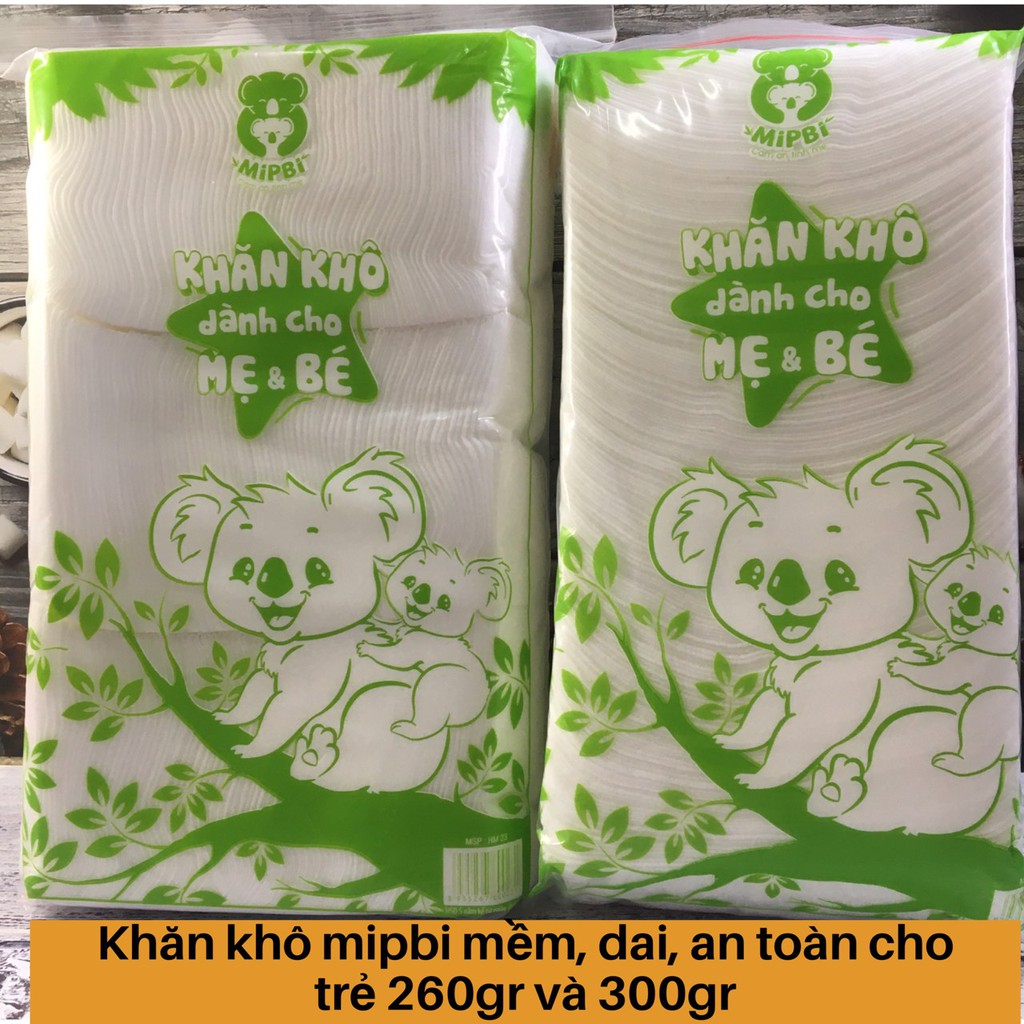 Khăn khô đa năng Mipbi 300gr LÀM TỪ VẢI KHÔNG DỆT,AN TOÀN CHO TRẺ