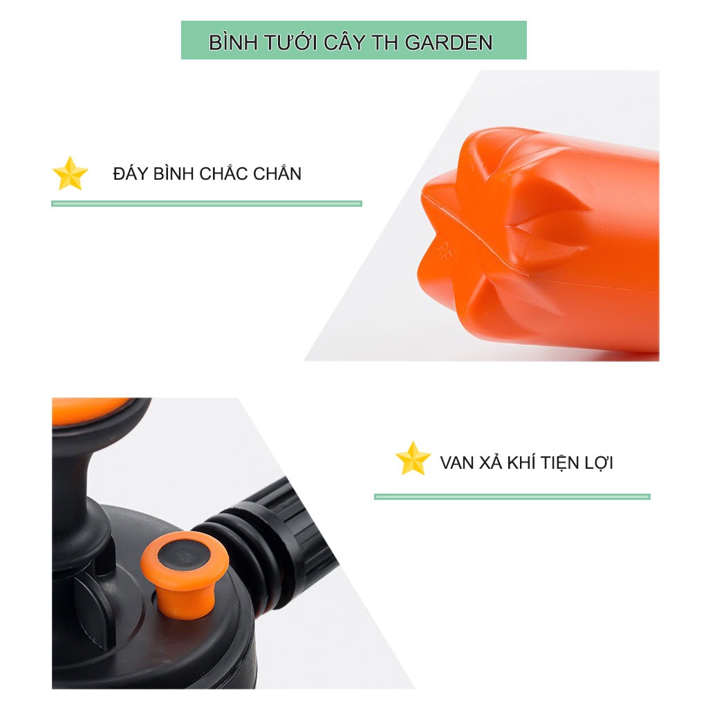 Bình xịt tưới cây cao cấp TH Garden - Bình xịt nước tưới cây cảnh, cây hoa - Nhựa HDPE cao cấp siêu bền