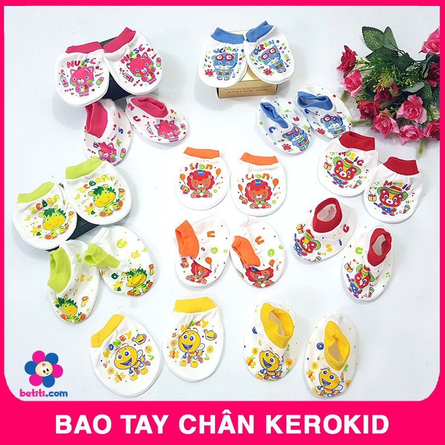 Bao Tay Chân Kerokid Cho Bé Sơ Sinh - Hàng Thái (Họa Tiết Đa Dạng) - BTT00105