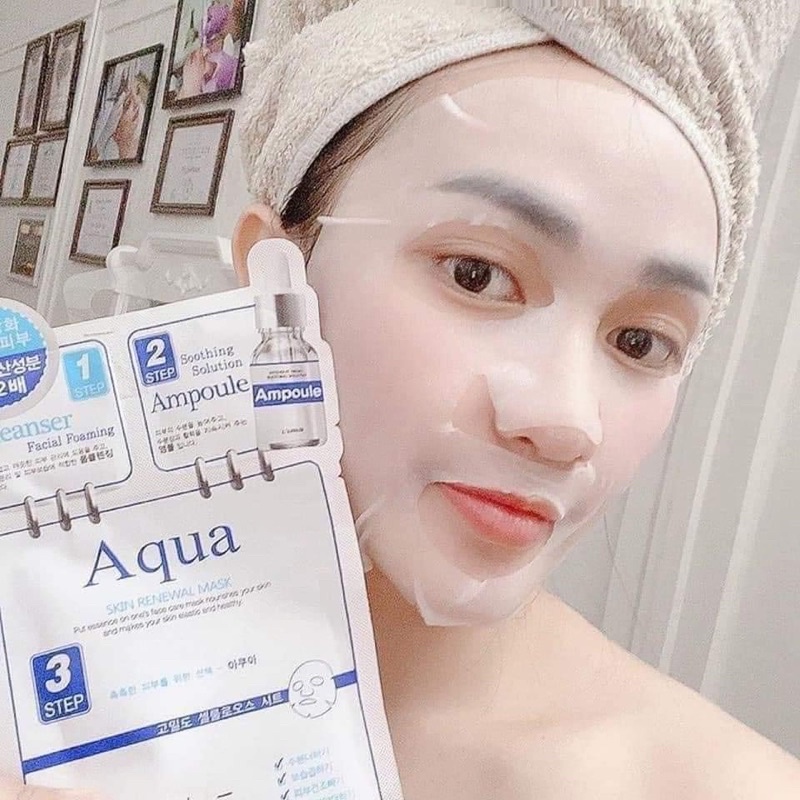 Mặt nạ cấp ẩm, làm trắng, ngăn ngừa lão hoá Aqua Hàn quốc