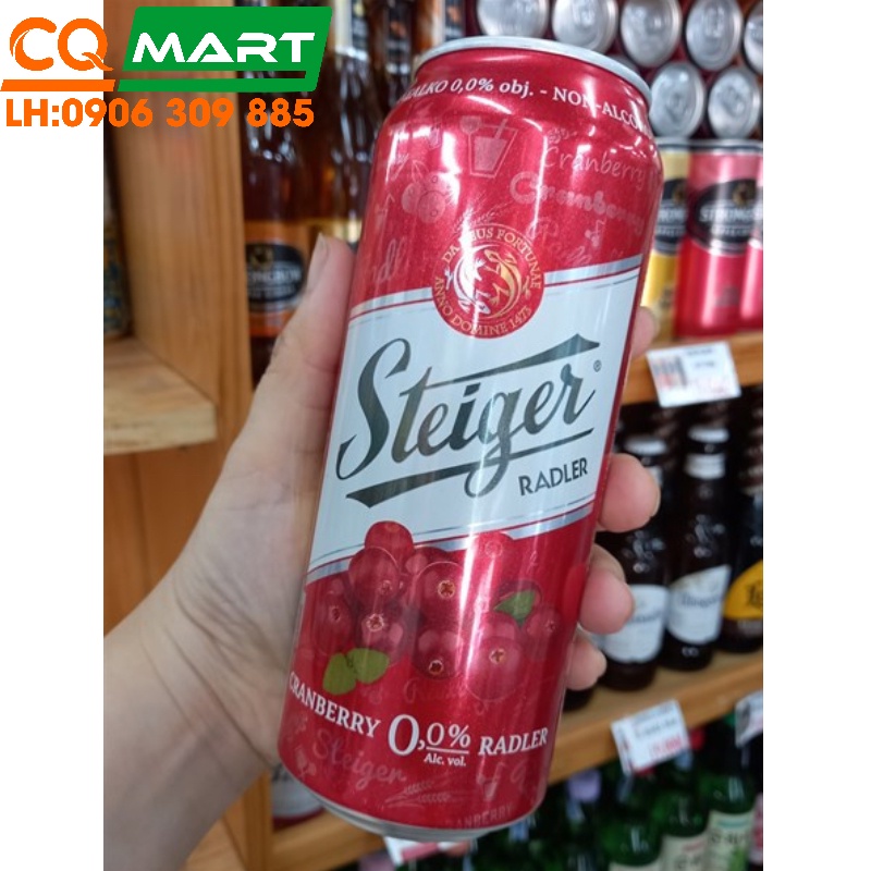 Bia Tiệp Steiger Cranberry 0% Lon 500ml