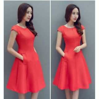 Đầm xòe phối túi