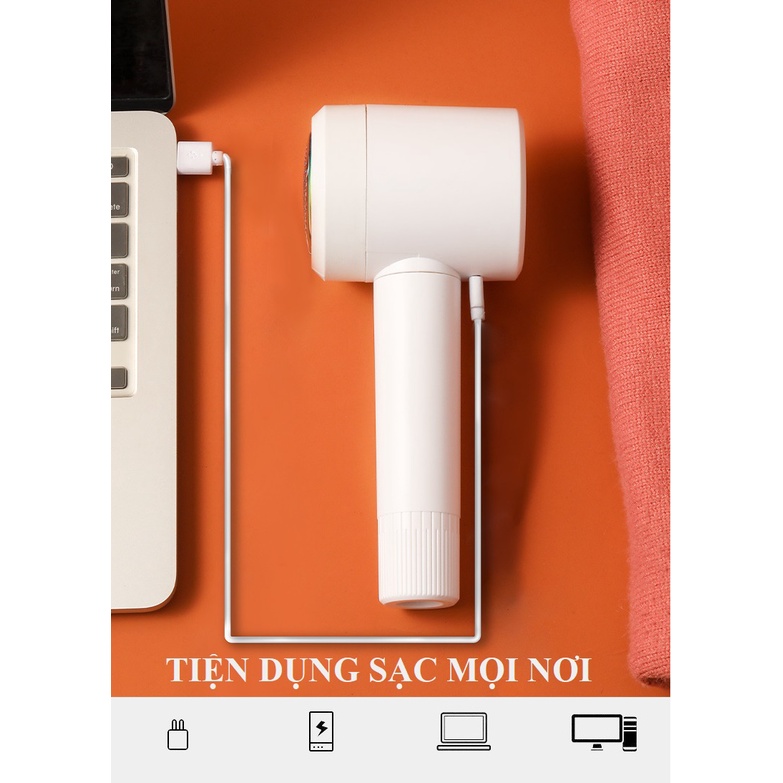 Máy cắt lông xù quần áo đa năng 2in1 CeeKay có thể cắt xơ len vải và hút bụi, tích hợp đèn, không dây