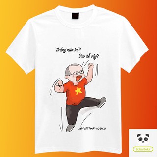 Áo thun chibi đội tuyển việt nam - park hang seo - thắng nữa hả - dễ quá đi