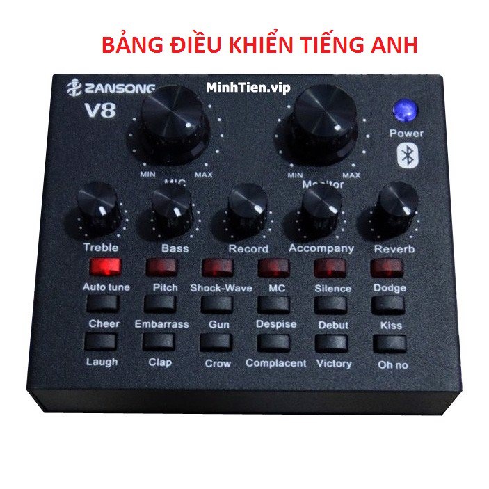 [Mã ELHACE giảm 4% đơn 300K] SOUNDCARD V8 BLUETOOTH THU ÂM -NGÔN NGỮ TIẾNG ANH