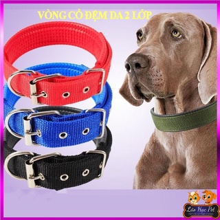 Vòng cổ cho chó 🛹Vòng cổ đệm da êm ái cho thú cưng