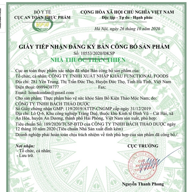 Sâm Bổ Kiện Thảo Mộc Nam - Hỗ trợ ăn ngon và tăng cường sức khỏe, nâng cao sức đề kháng (40 viên)