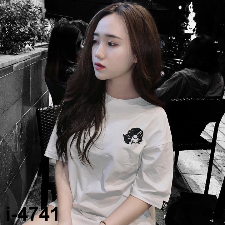 Áo Phông Nữ Logo Cô Gái BASIC
