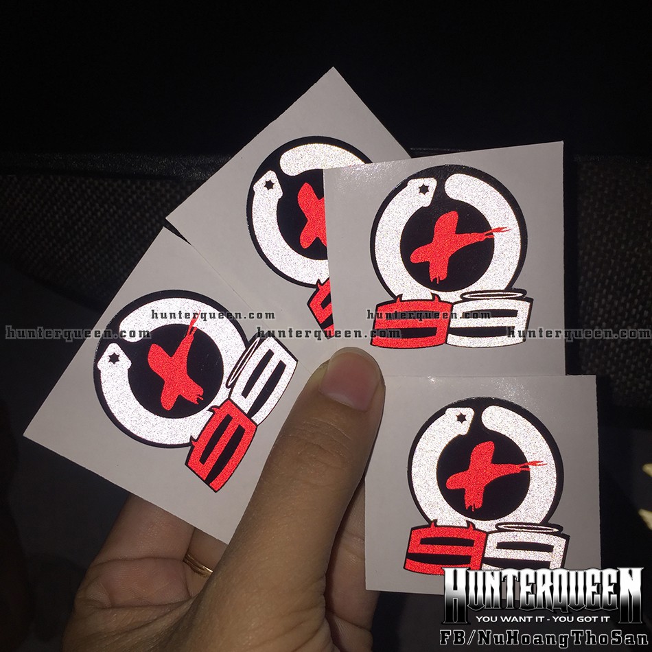 Combo 4 logo hình dán Lorenzo 99 phản quang [3x4cm]. Decal cao cấp chống nước, tem dán trang trí nón bảo hiểm