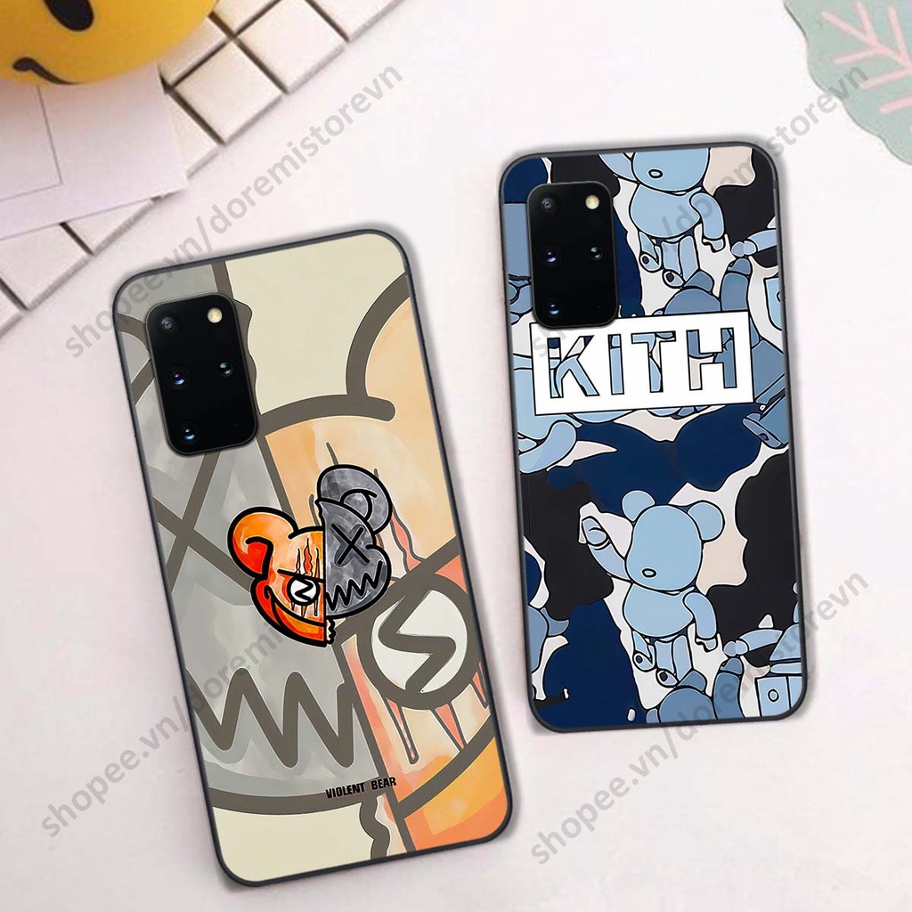 Ốp lưng Samsung S20 / S20 Plus / S20+ hình kaws, kith, bear brick nổi 3D phong cách độc đáo