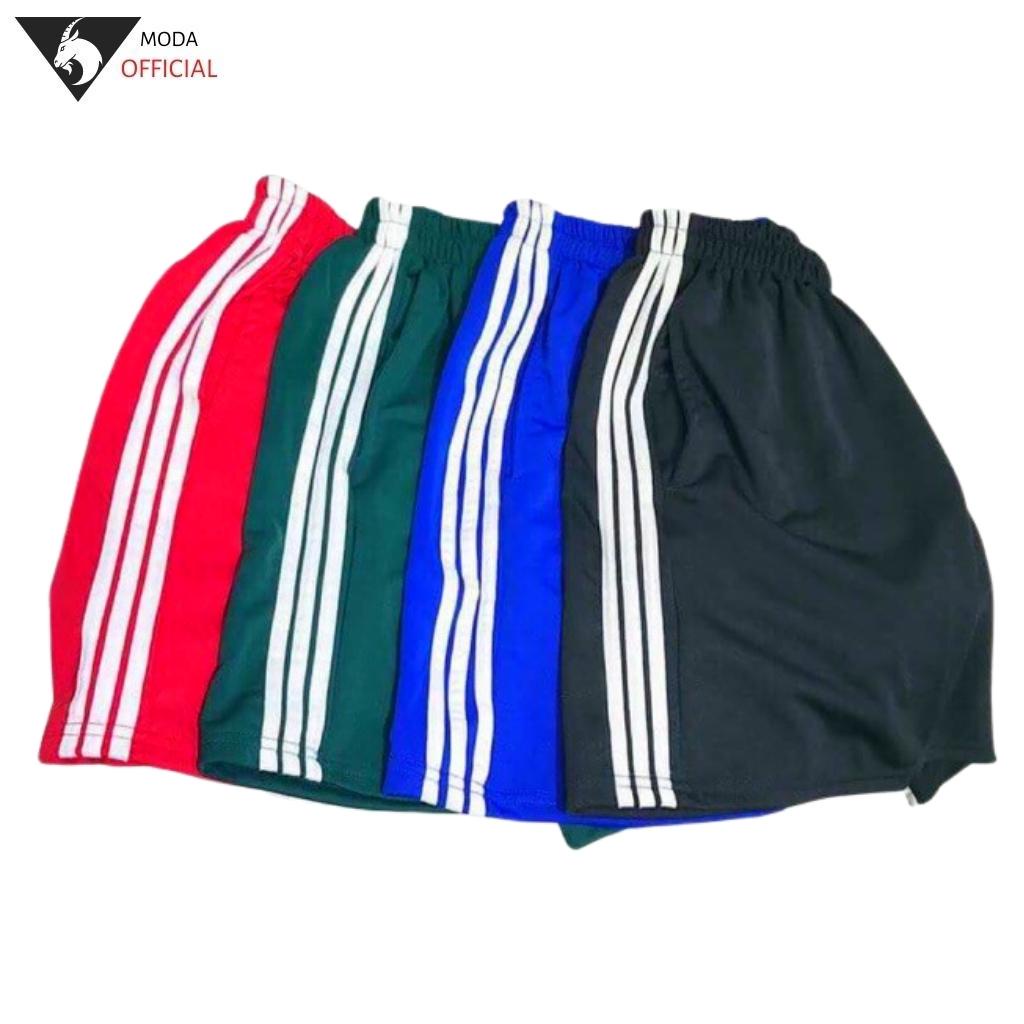 Combo 5 quần nam 3 sọc thun MODA -quần short đùi nam vãi lụa thoáng mát màu đa dạng giao ngẫu nhiên