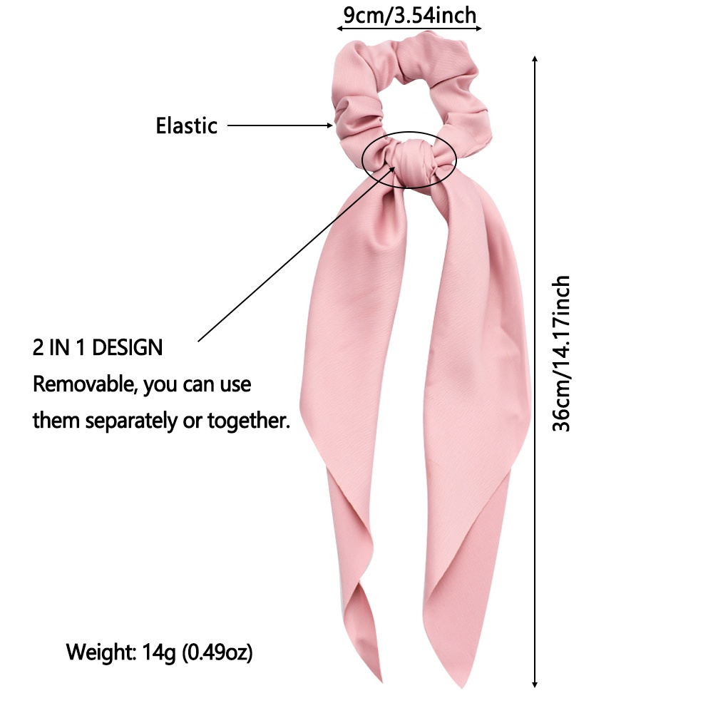 Dây cột tóc phối ruy băng thắt nơ dài in họa tiết hoa phong cách du mục thời trang cho nữ