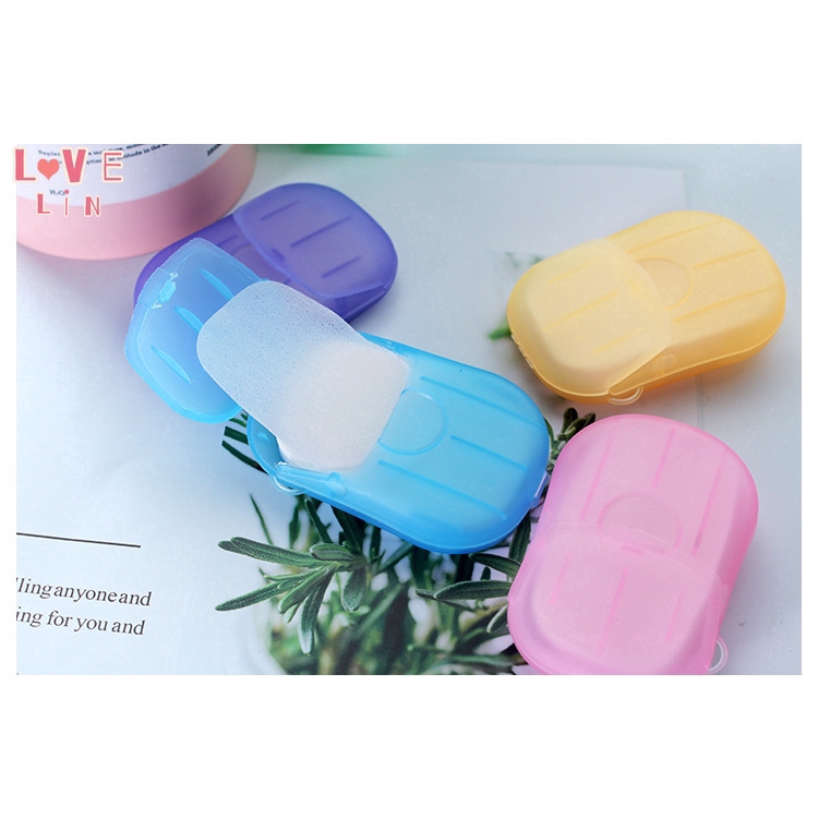 (Hàng Mới Về) Hộp Xà Phòng Giấy Mini Dùng Một Lần Tiện Lợi Du Lịch