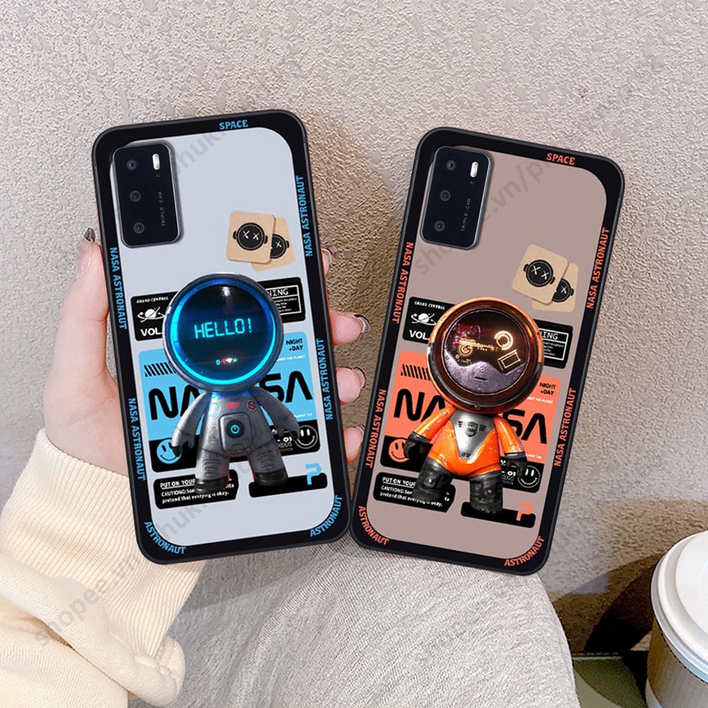 Ốp lưng Oppo A16 hình người máy, robot nasa đáng yêu dễ thương