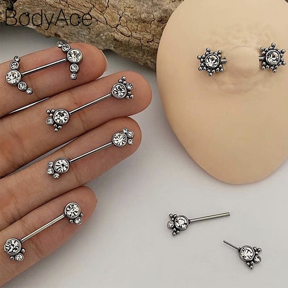 1 Khuyên Cơ Thể Hình Trái Tim Bằng Thép Không Gỉ 14G Cá Tính