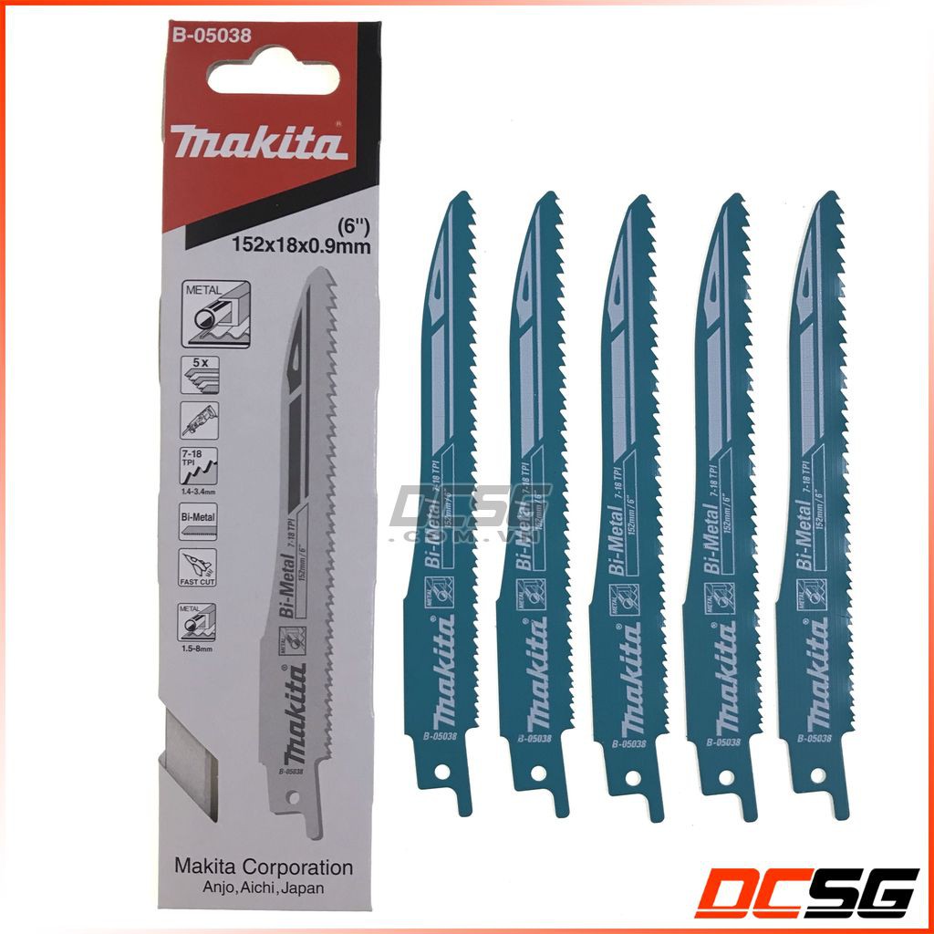 Lưỡi cưa kiếm cắt nhanh kim loại Makita B-05038| DCSG