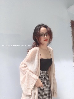 Áo cardigan len mỏng ảnh thật 100%