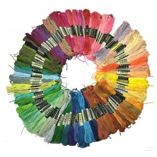 Set chỉ thêu cotton đẹp 100 màu