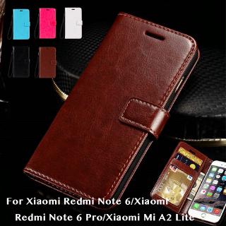 Bao da điện thoại có ngăn đựng thẻ tiện dụng cho Xiaomi Redmi Note 6