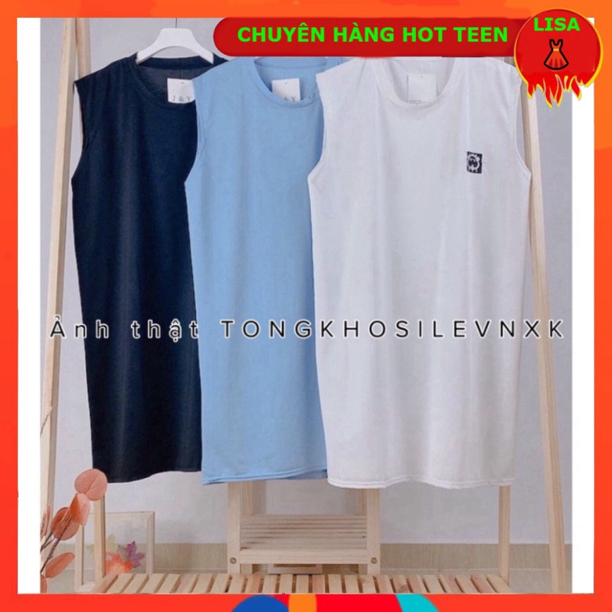 Váy Ba Lỗ Khủng Long Icon 3 màu 👗 Đầm thun tanktop dáng suông sporty thể thao năng động cá tính Ulzzang - - 👗lisa97_st